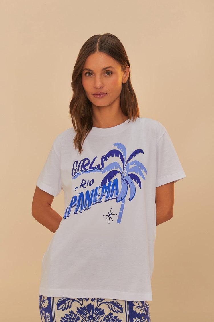farm rio off-white girls rio ipanema t-shirt WHITE
