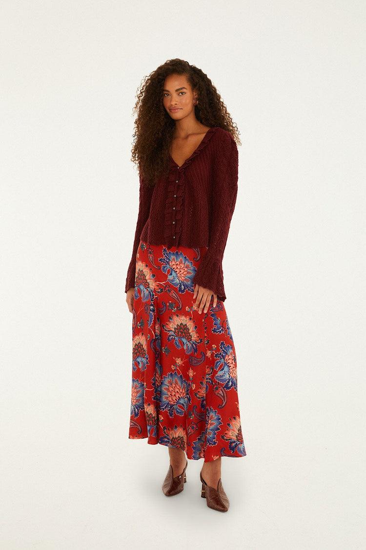 farm rio red luang lenzing™ maxi skirt LUANG RED