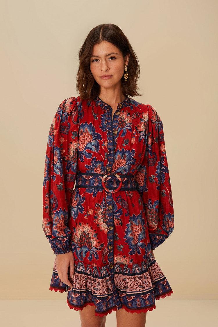Farm Rio Red Luang Mini Dress LUANG RED