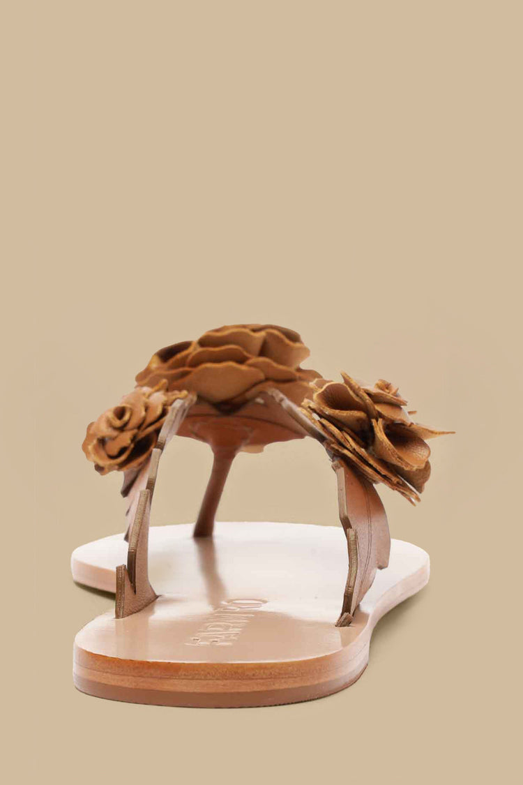 Farm Rio Tan Blooming Flat Sandal TAN