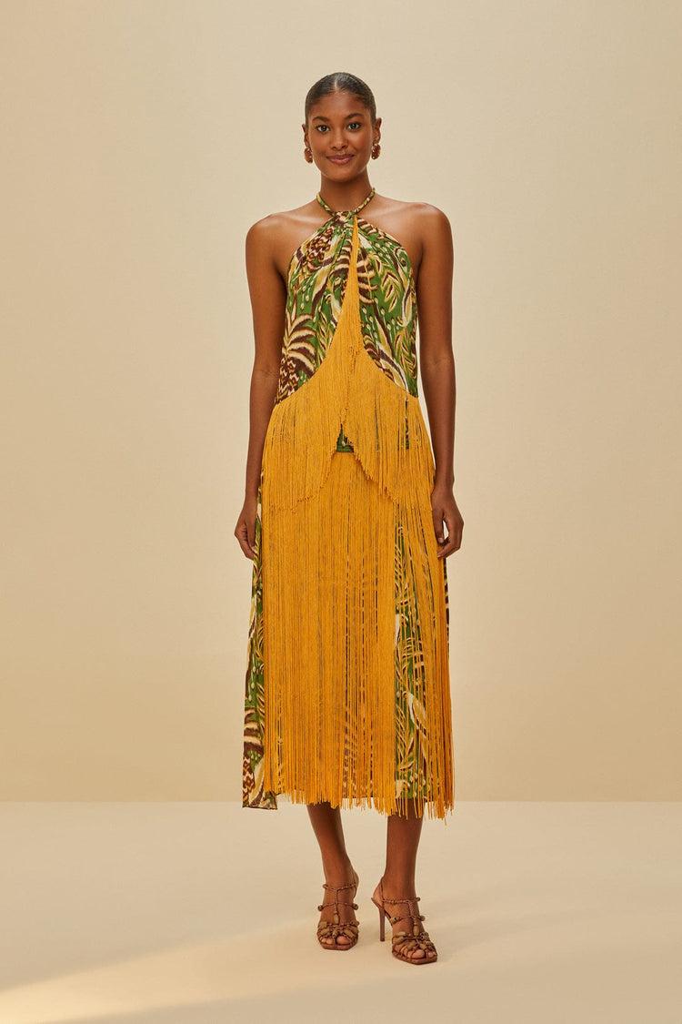 Farm Rio Tan High Heel Beads Sandal TAN