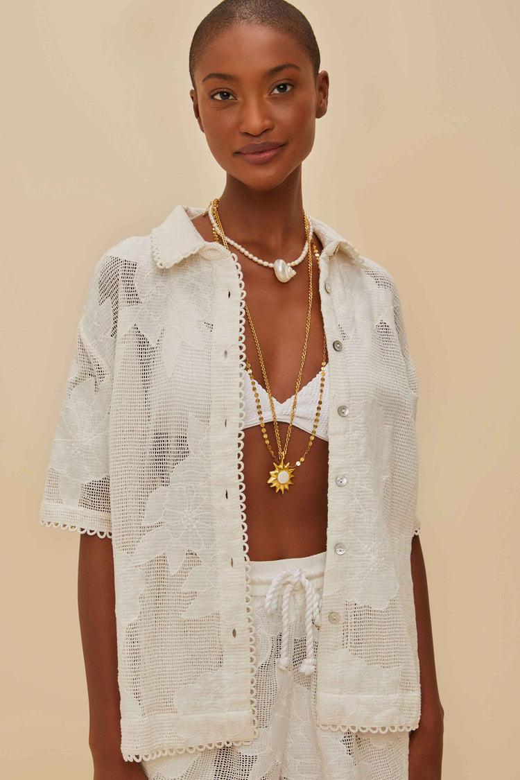 farm rio white flower shirt WHITE farm rio white flower shirt WHITE