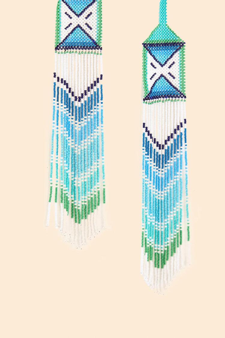 Farm Rio Yawanawa Maxi Beaded Earrings MULTI