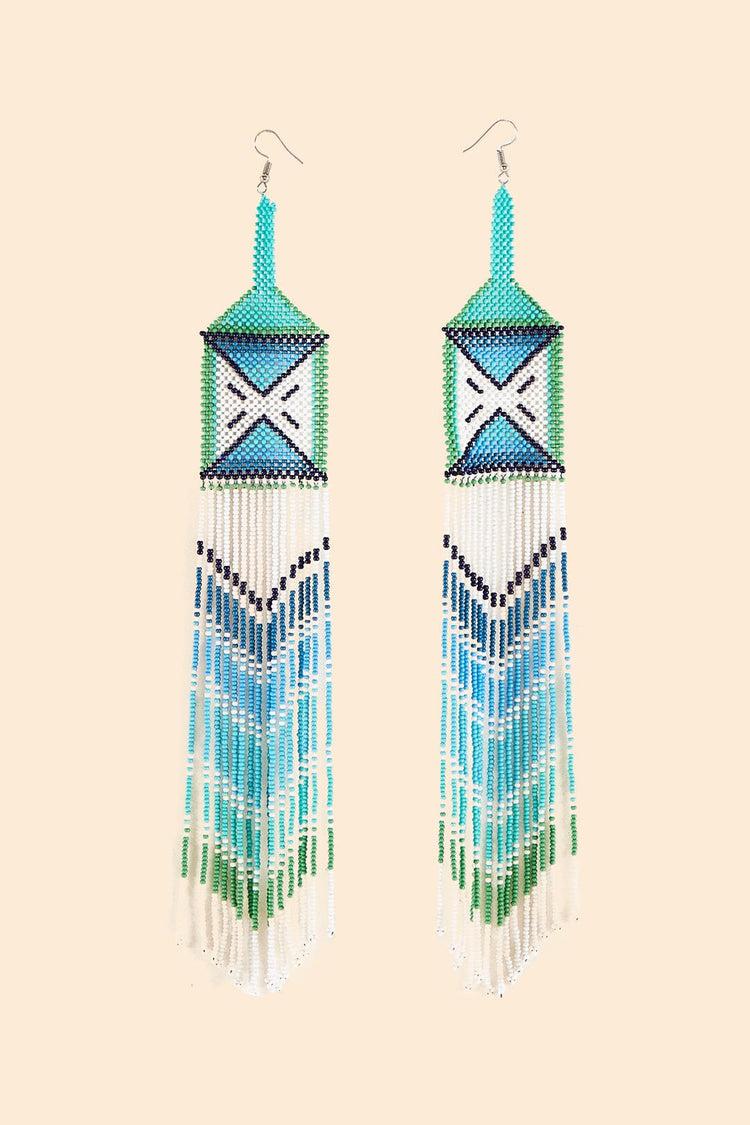 Farm Rio Yawanawa Maxi Beaded Earrings MULTI