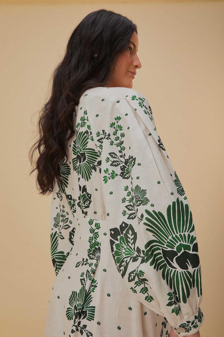 Farm Rio Forest Soul Off-white Maxi Dress FOREST SOUL OFF-WHITE