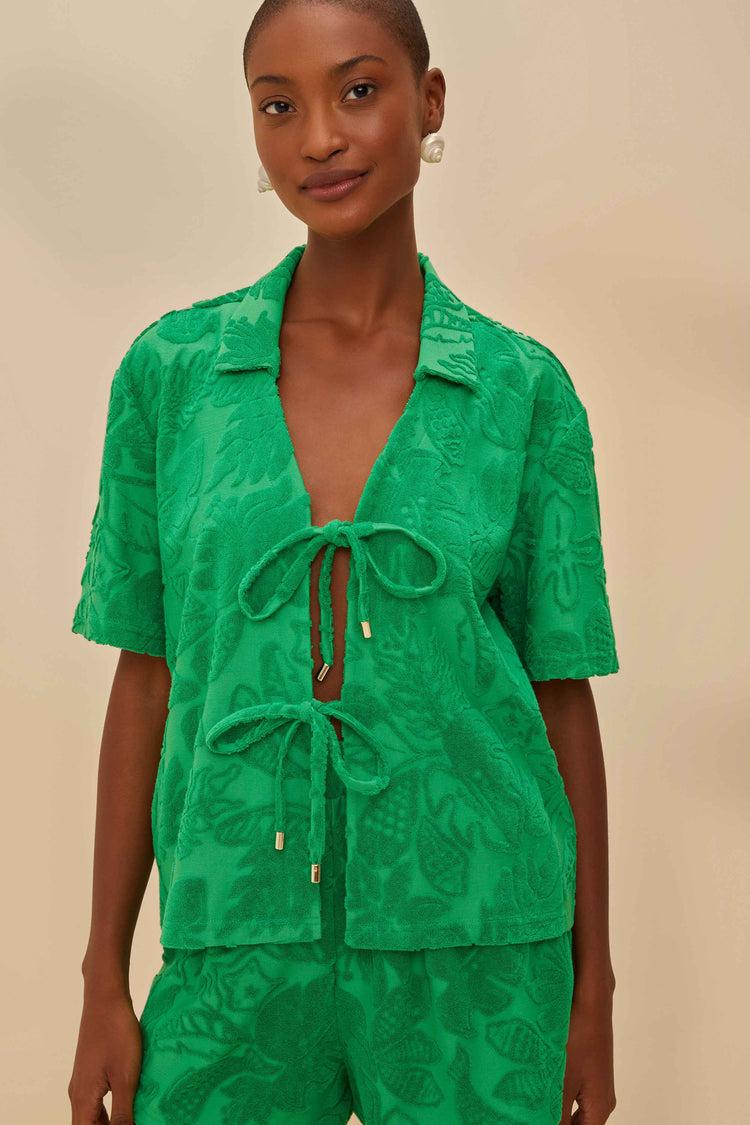 farm rio green river nature towel shirt RIVER NATURE GREEN farm rio green river nature towel shirt RIVER NATURE GREEN