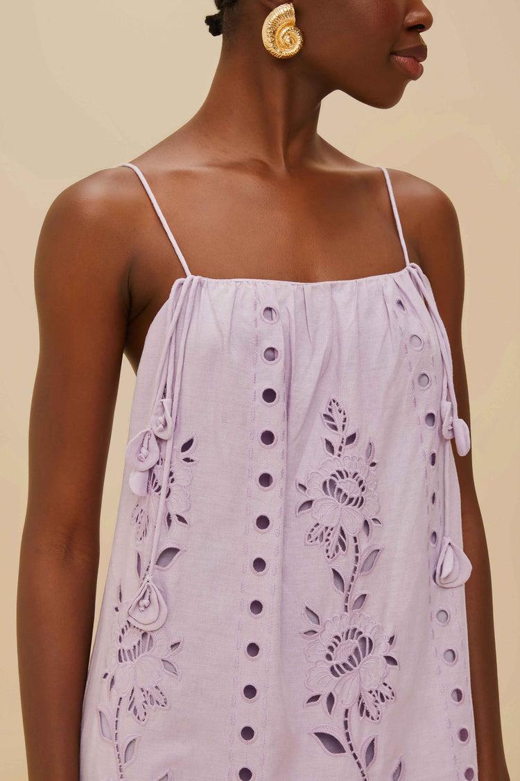 Farm Rio Lilac Richelieu Lenzing™ Ecovero™ Euroflax™ Maxi Dress LILAC