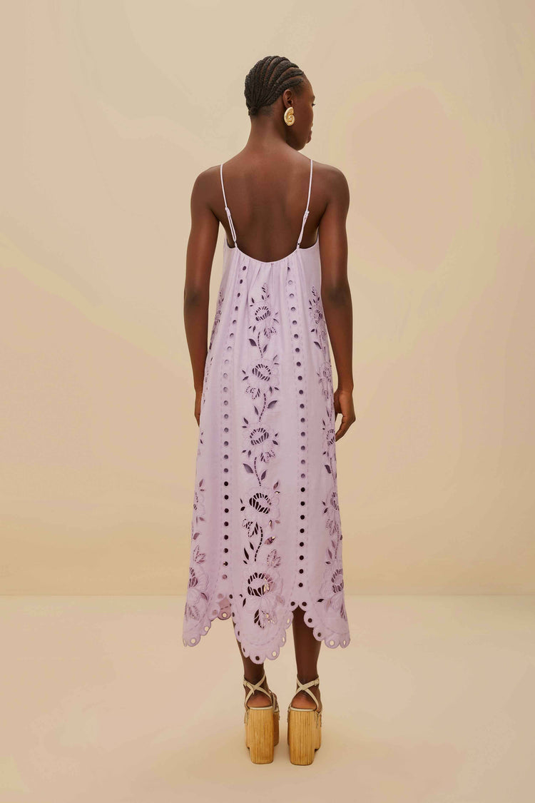 Farm Rio Lilac Richelieu Lenzing™ Ecovero™ Euroflax™ Maxi Dress LILAC