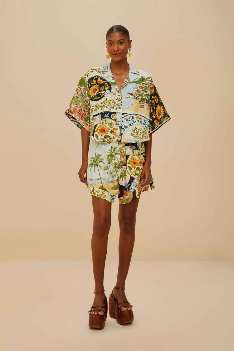 farm rio multicolor latin trip scarves euroflax™ premium linen shorts LATIN TRIP SCARVES MULTICOLOR farm rio multicolor latin trip scarves euroflax™ premium linen shorts LATIN TRIP SCARVES MULTICOLOR