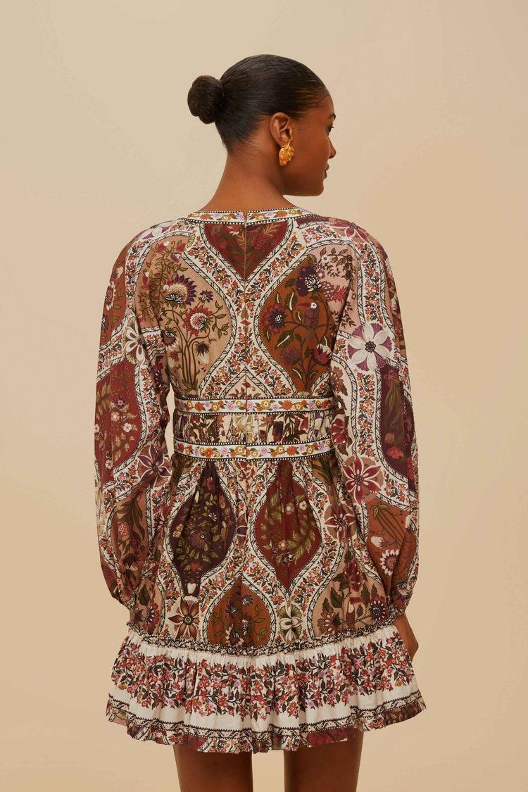 Farm Rio Multicolor Romantic Nature Mini Dress ROMANTIC NATURE MULTICOLOR