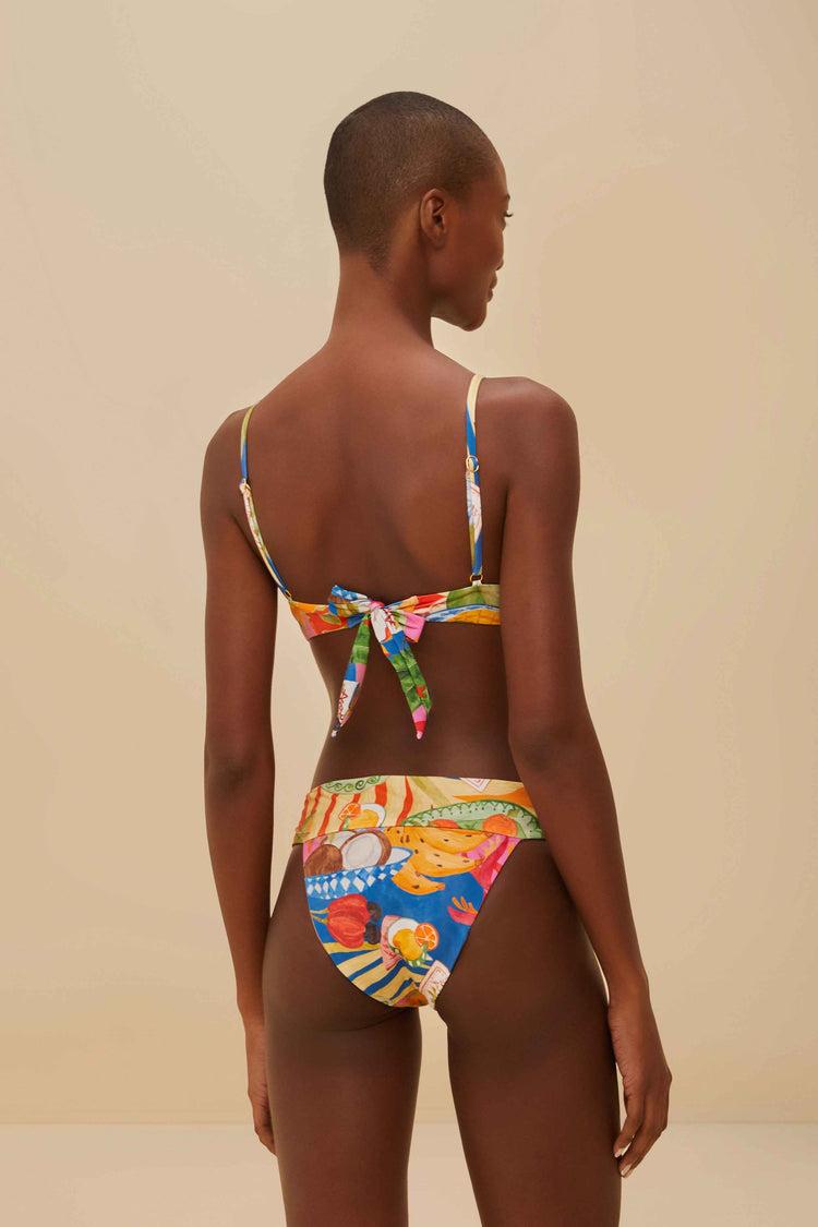 Farm Rio Multicolor Summer Picnic Bikini Bottom SUMMER PICNIC MULTICOLOR