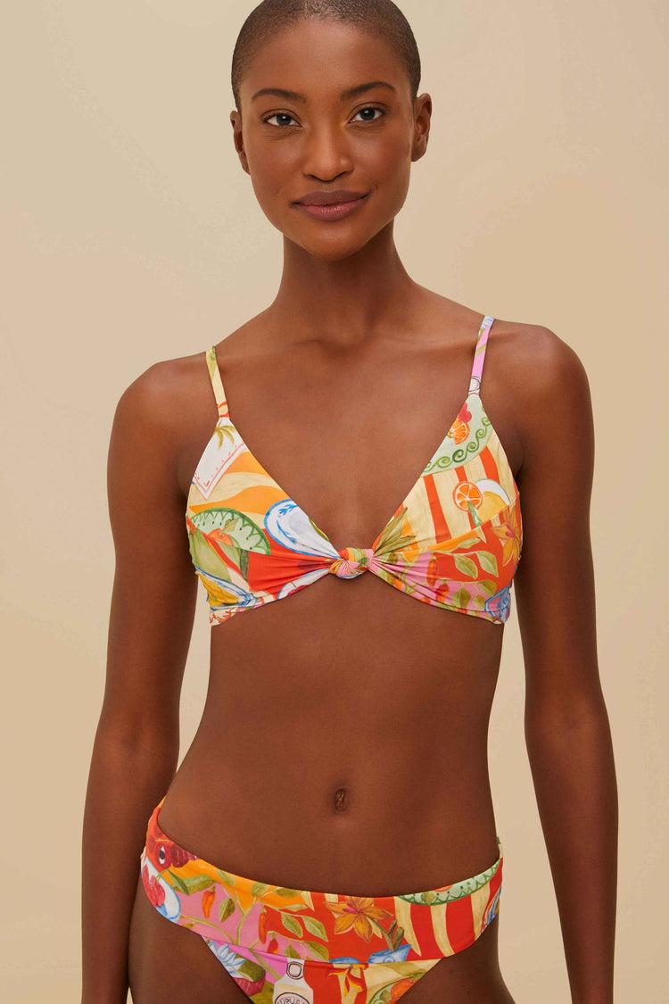 farm rio multicolor summer picnic knot bikini top SUMMER PICNIC MULTICOLOR