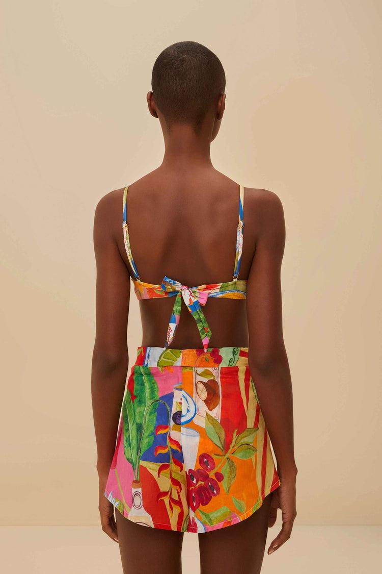 Farm Rio Multicolor Summer Picnic Shorts SUMMER PICNIC MULTICOLOR