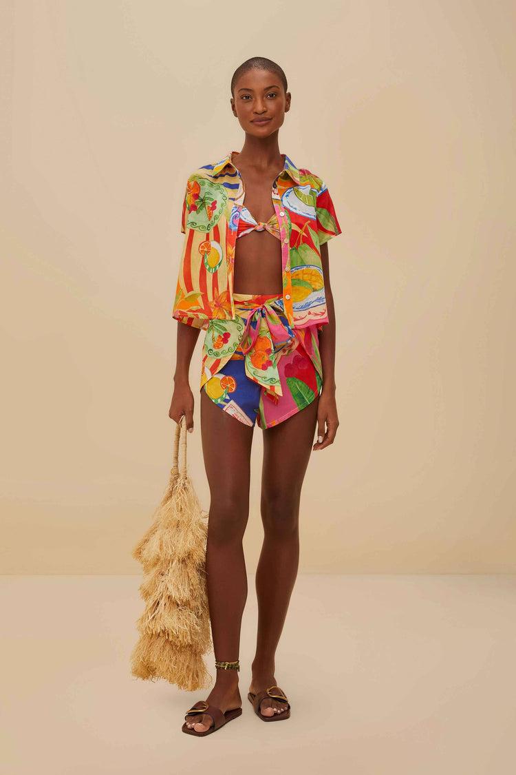 farm rio multicolor summer picnic shorts SUMMER PICNIC MULTICOLOR