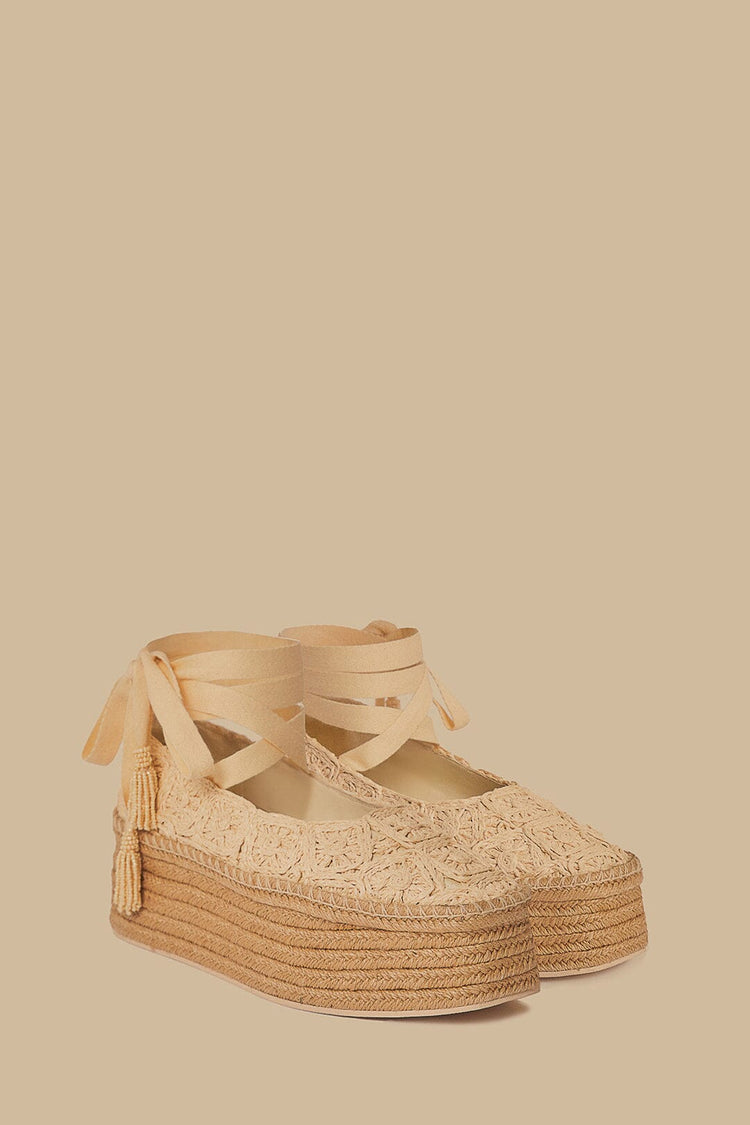Farm Rio Natural Ballerina Espadrille Flatform Sandal NATURAL