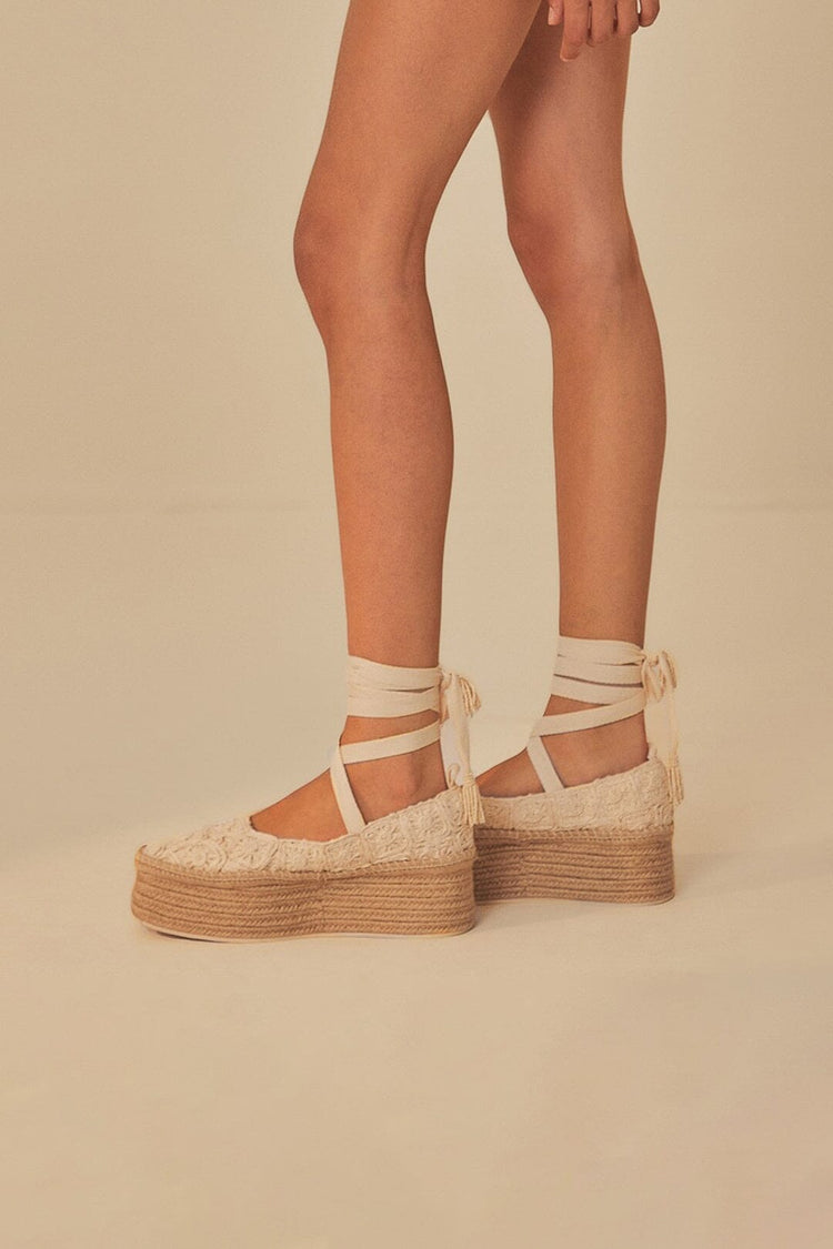 Farm Rio Natural Ballerina Espadrille Flatform Sandal NATURAL