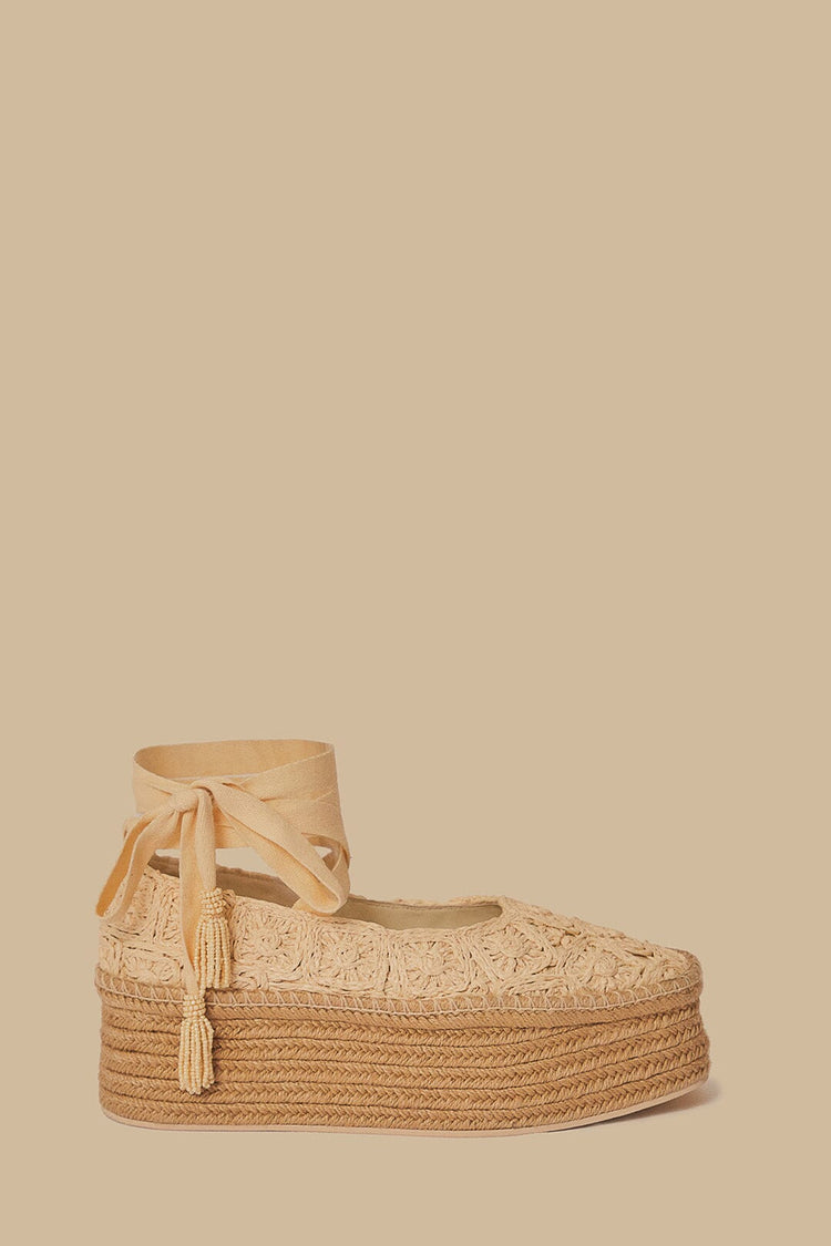 farm rio natural ballerina espadrille flatform sandal NATURAL