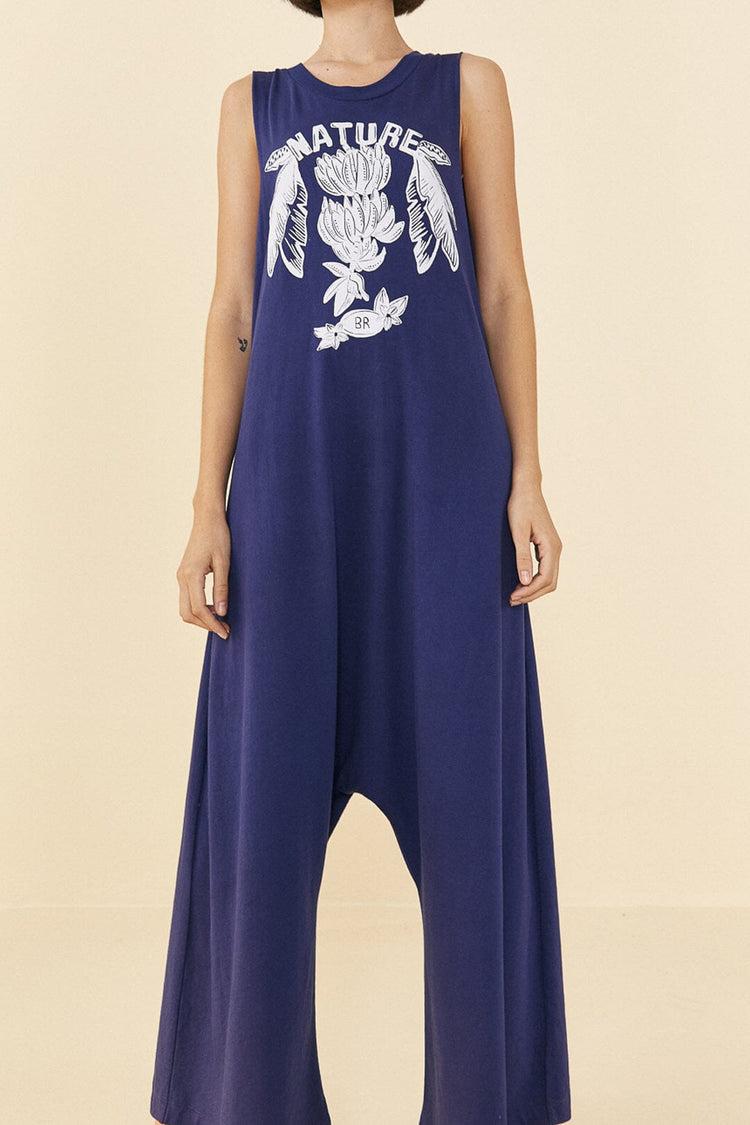 Farm Rio Navy Blue Nature Organic Cotton Jumpsuit NAVY BLUE