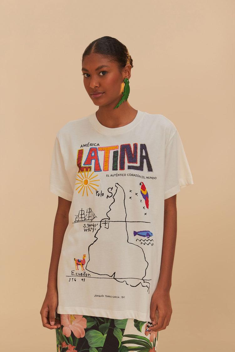 farm rio off-white america latina relaxed t-shirt OFF-WHITE