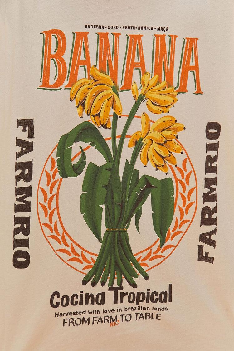 Farm Rio Off-white Banana Cocina Relaxed T-shirt OFF-WHITE