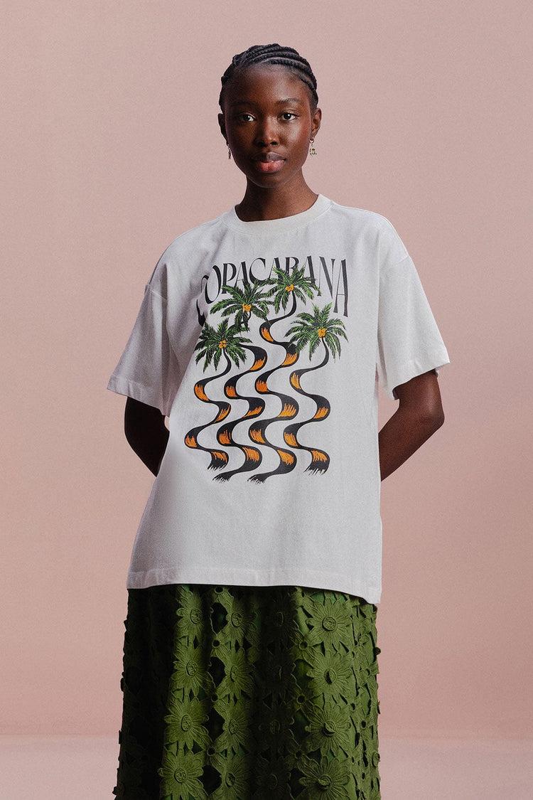 farm rio off-white copacabana relaxed organic cotton t-shirt OFF-WHITE