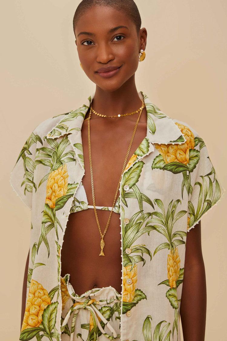 farm rio off-white delicate pineapple shirt DELICATE PINEAPPLE OFF-WHITE farm rio off-white delicate pineapple shirt DELICATE PINEAPPLE OFF-WHITE