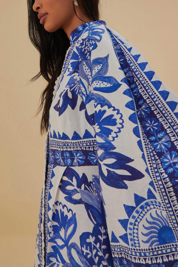 Farm Rio Off-white Flora Tapestry Lenzing™ Ecovero™ Euroflax™ Maxi Dress FLORA TAPESTRY OFF-WHITE