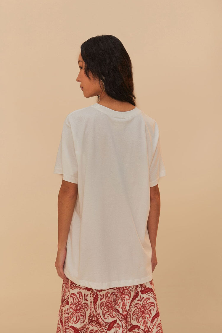 Farm Rio Off-white From Brasil To The World Relaxed T-shirt OFF-WHITE