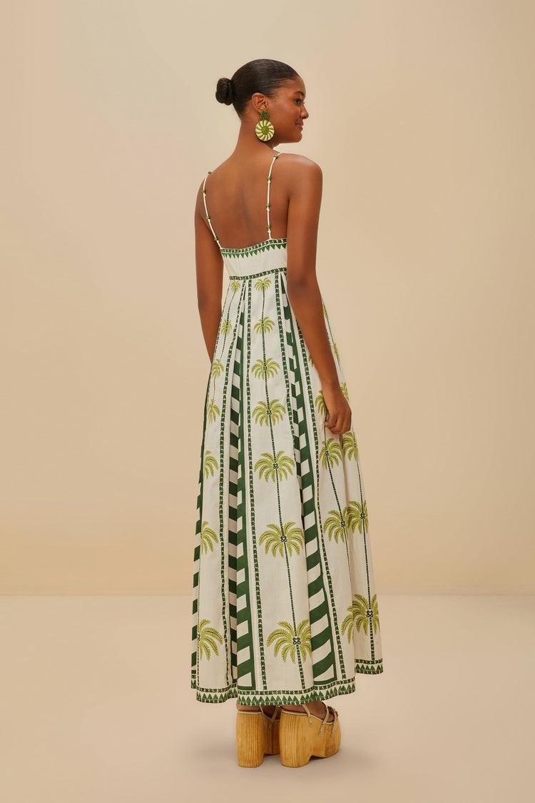 Farm Rio Off-white Milani Cocopalm Maxi Dress MILANI COCOPALM OFF-WHITE