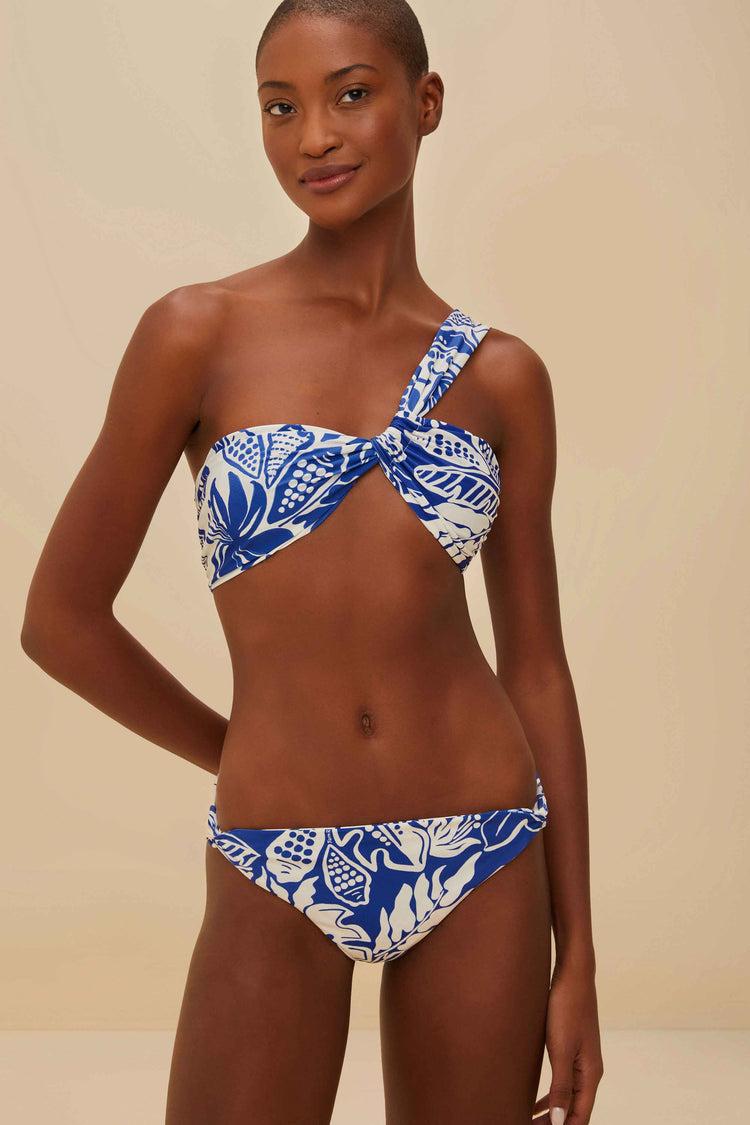 Farm Rio Off-white River Nature Full Bikini Bottom RIVER NATURE BLUE