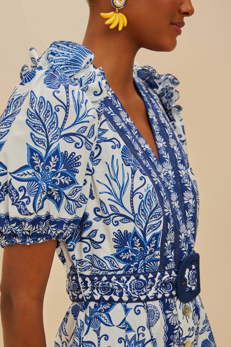 farm rio off-white shell garden organic cotton romper SHELL GARDEN OFF-WHITE