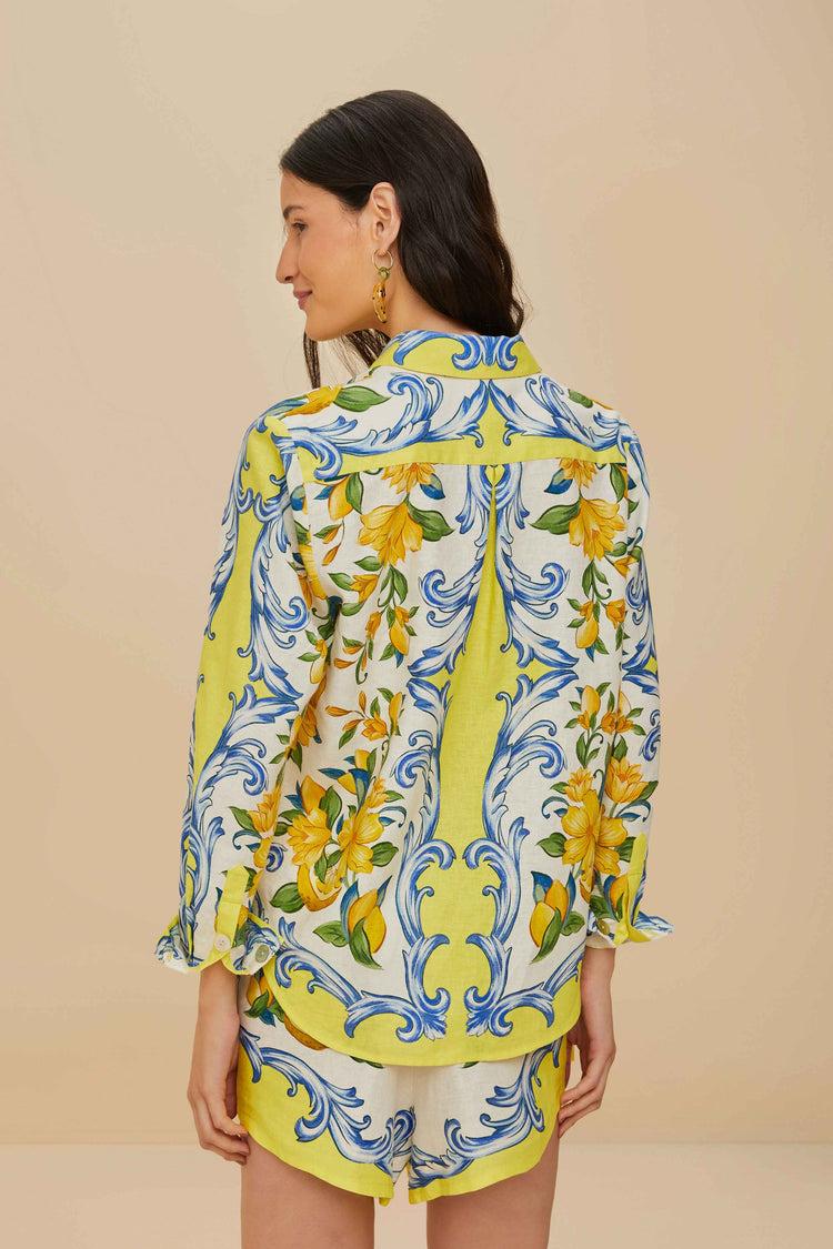 Farm Rio Off-white Sicily Scarf Lenzing™ Ecovero™ Euroflax™ Shirt SICILY SCARF OFF-WHITE