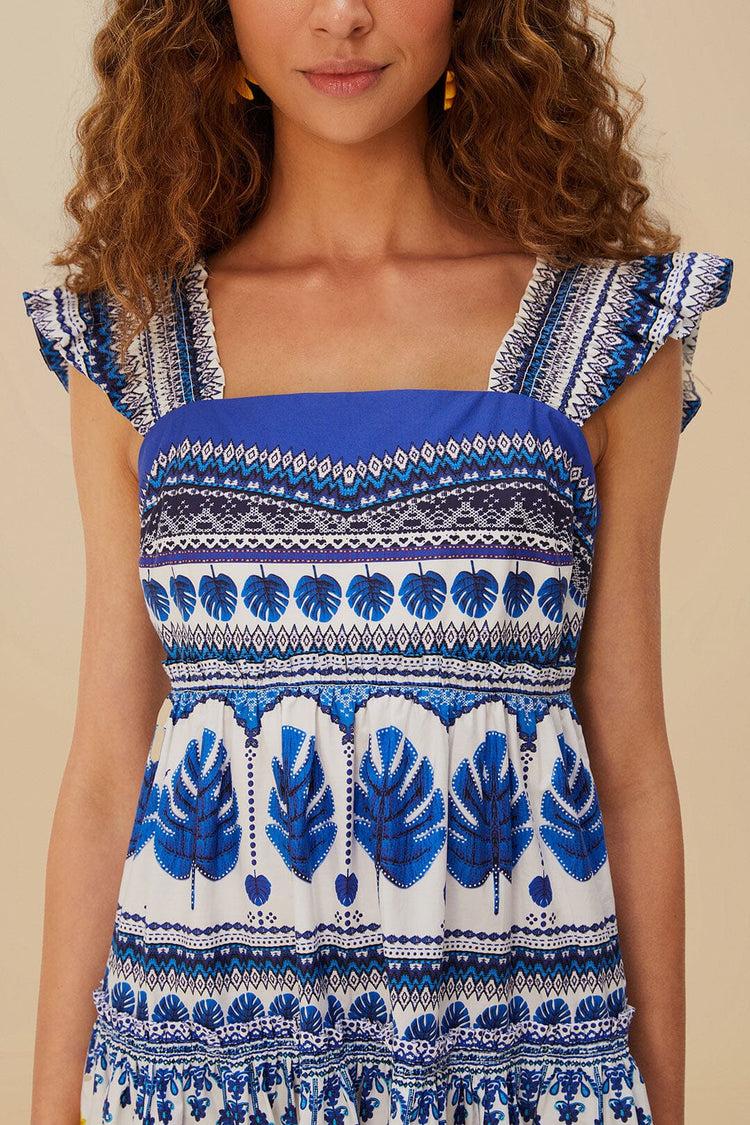 Farm Rio Off-white Zuli Organic Cotton Mini Dress ZULI OFF-WHITE