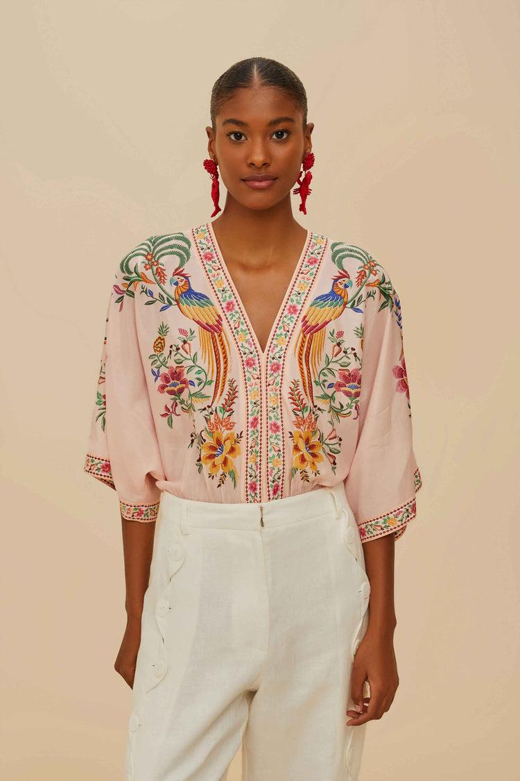 farm rio pink delicate forest bodysuit DELICATE FOREST PINK farm rio pink delicate forest bodysuit DELICATE FOREST PINK