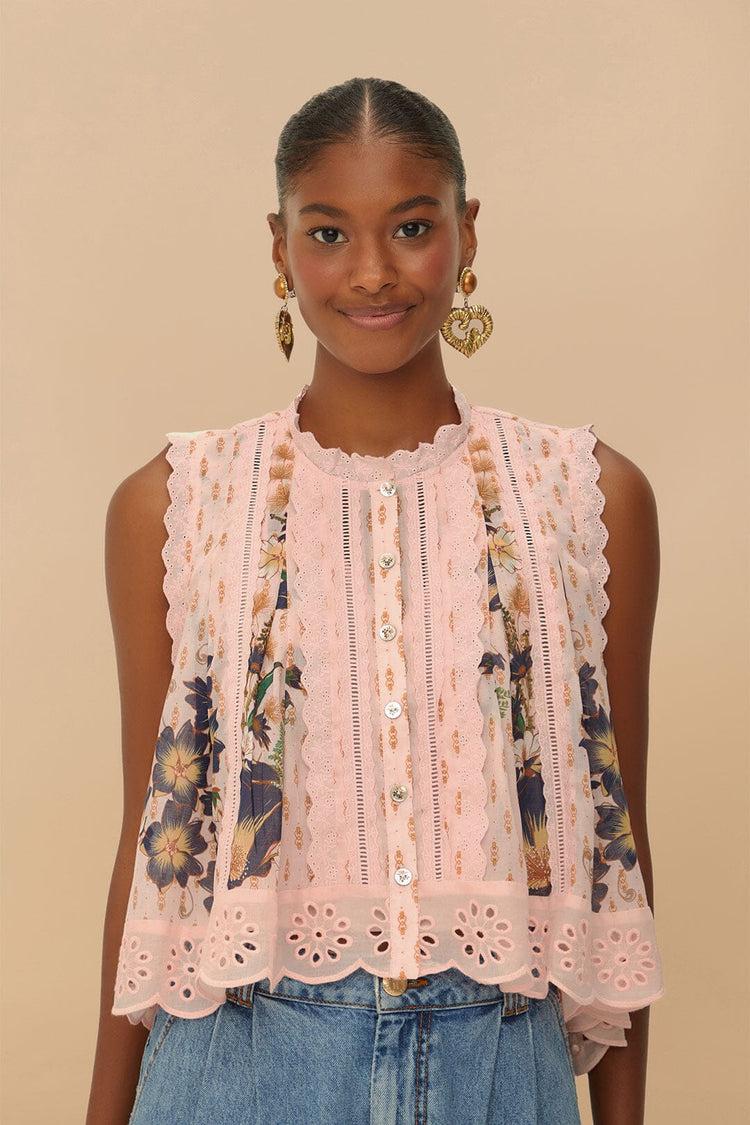 farm rio pink dream garden blouse THE DREAM GARDEN PINK