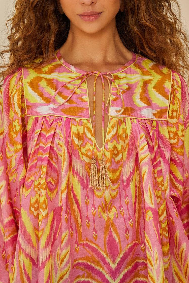 Farm Rio Pink Pineapple Tapestry Blouse PINEAPPLE TAPESTRY PINK