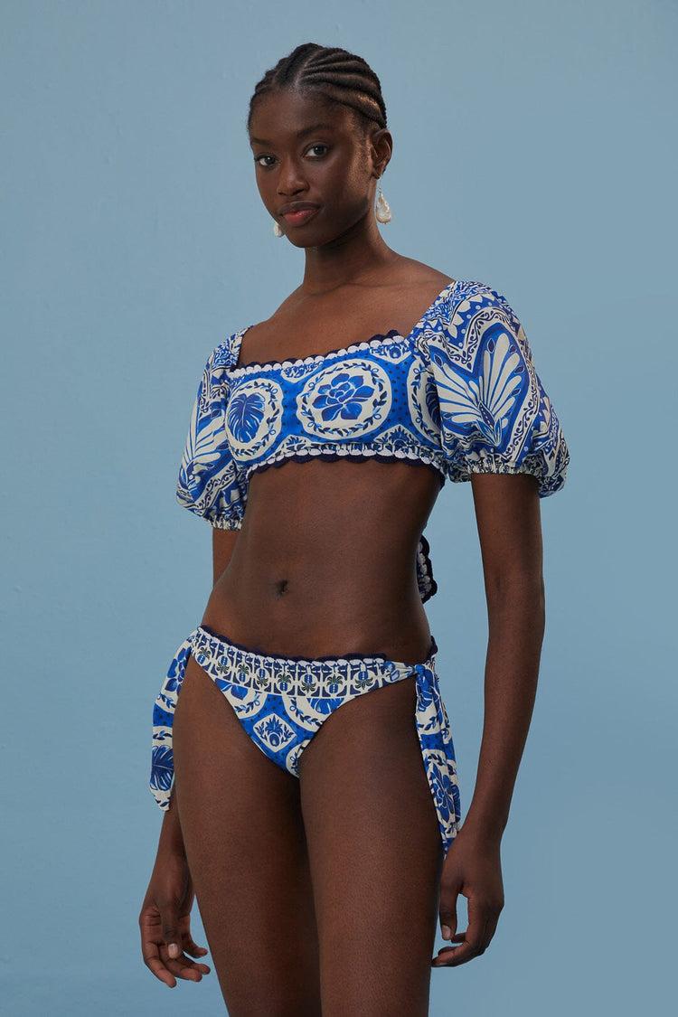 farm rio tile dream bikini bottom TILE DREAM MULTICOLOR