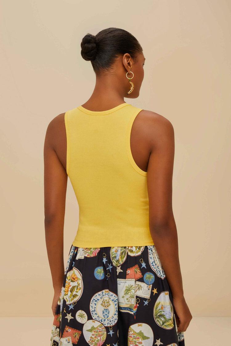 Farm Rio Yellow Farmrio Toucan Organic Cotton Tank Top YELLOW