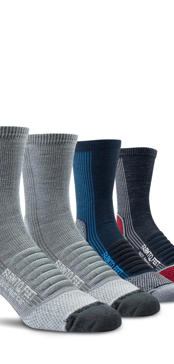 farm to feet Damascus Trailblazer Bundle: 4 Pairs Light Cushion 3/4 CREW