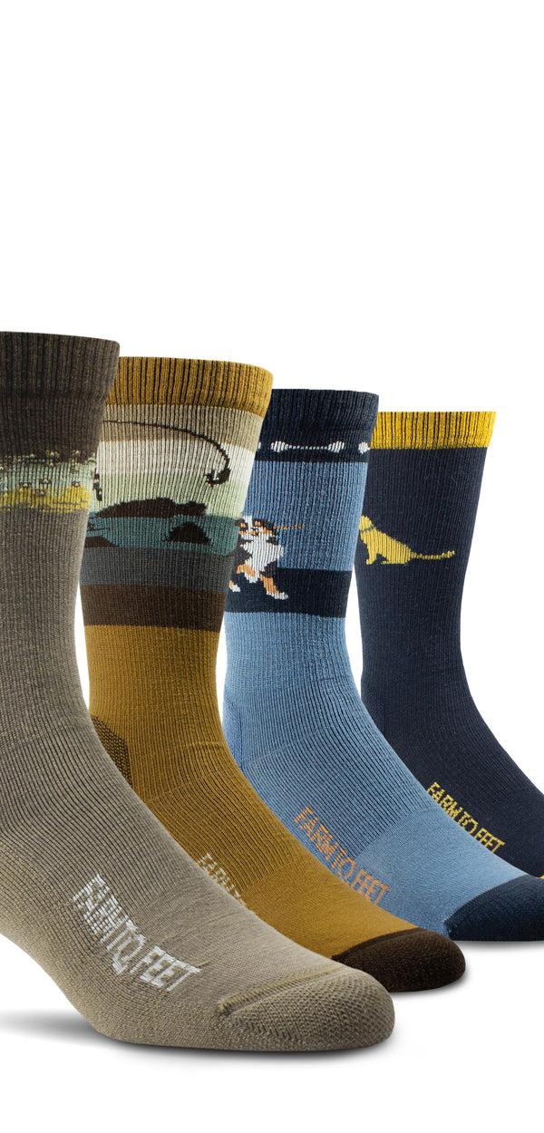 farm to feet Everyday Companions Bundle: 4 Pairs Light Cushion CREW