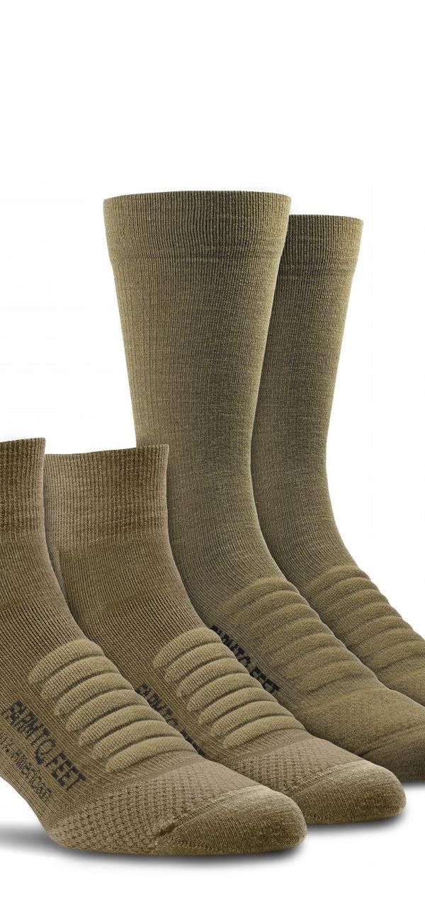 Farm To Feet Tactical Bundle: 4 Pairs Light Cushion Assorted