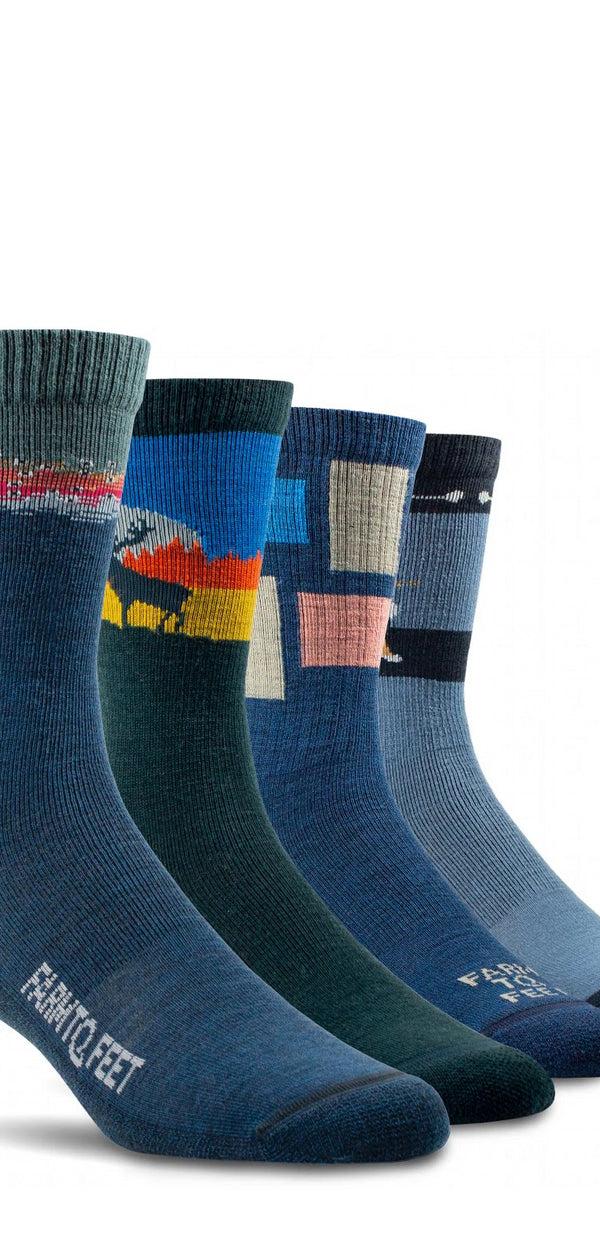 farm to feet Wild Things Bundle: 4 Pairs Light Cushion CREW