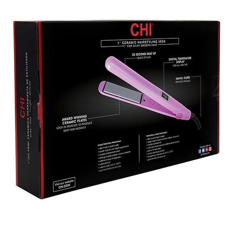 Farouk CHI Digital Ceramic Hairstyling Iron - Glowing Lilac