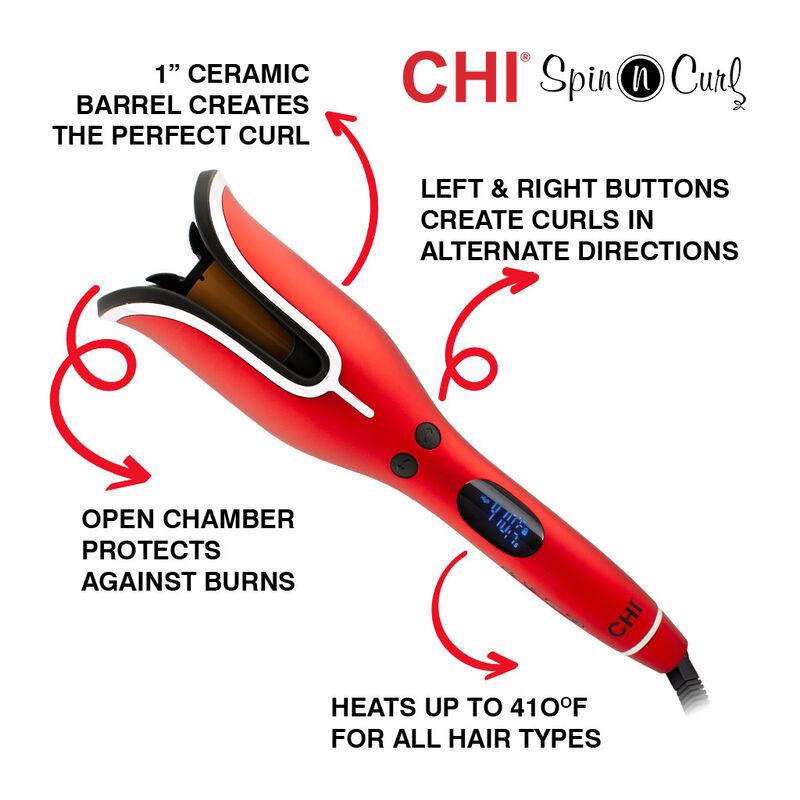 Farouk 1 Inch Spin N Curl - Ruby Red
