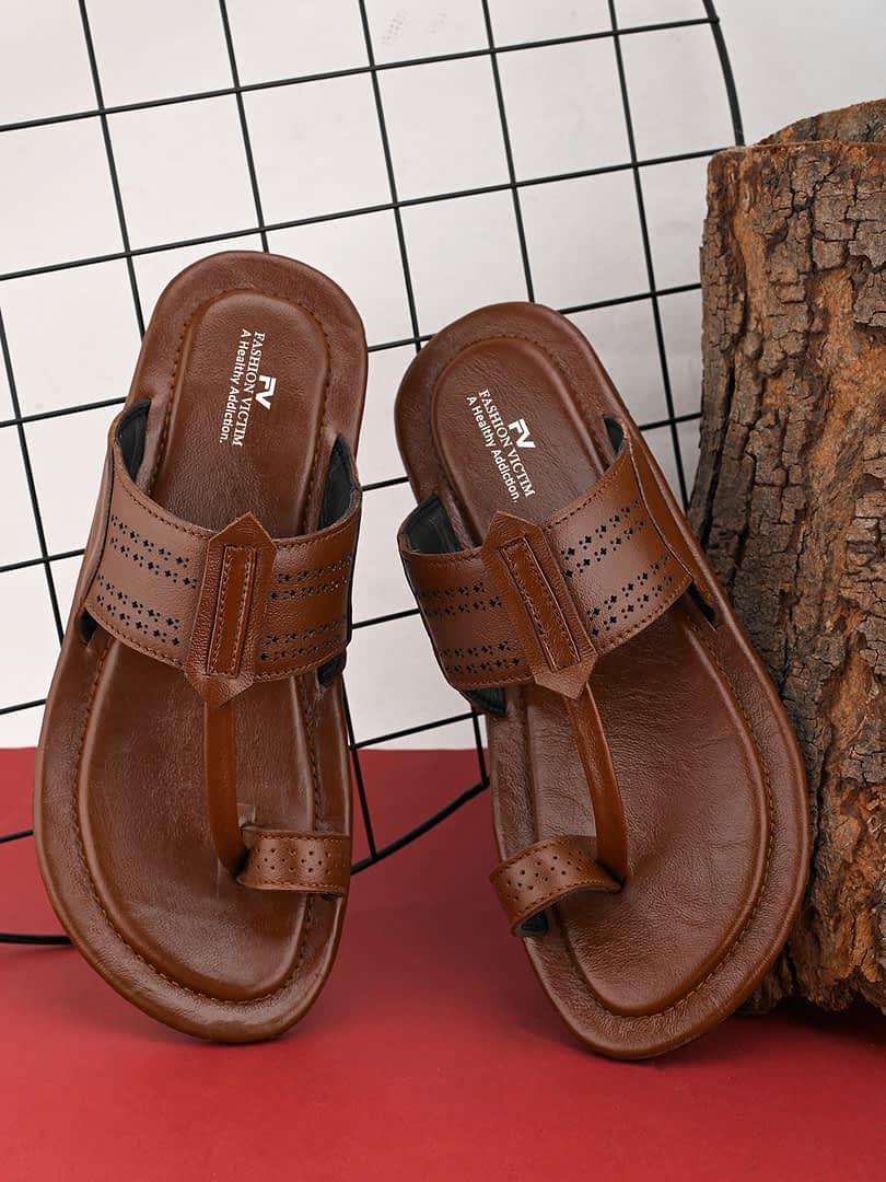 fashion victim Fashion Victim men leather slippers