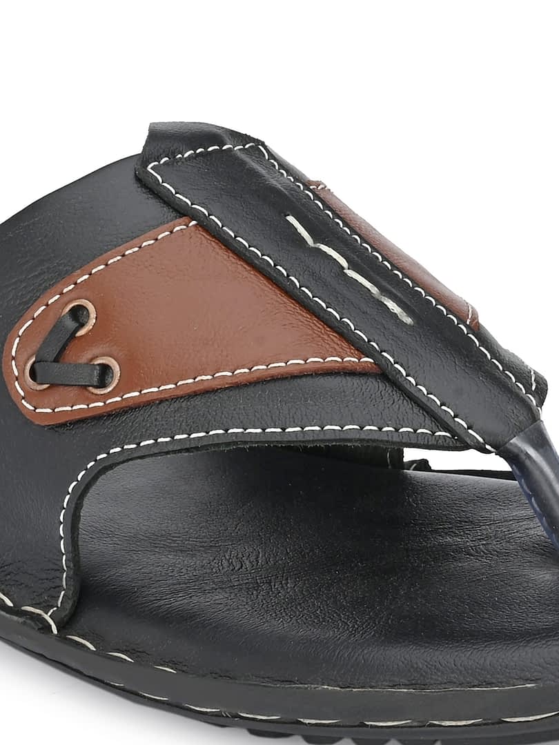 Fashion Victim Men Black & Brown Comfort Sandals