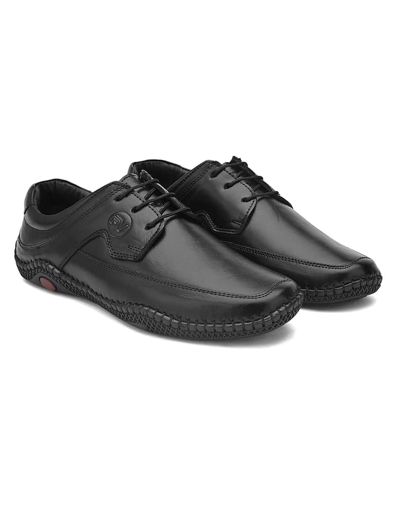 Fashion Victim Men Black Formal Leather Shoes