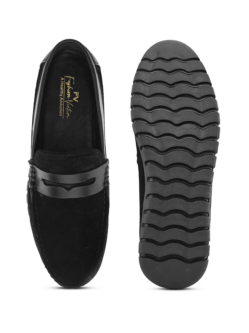 Fashion Victim Men Black Leather Loafer’s