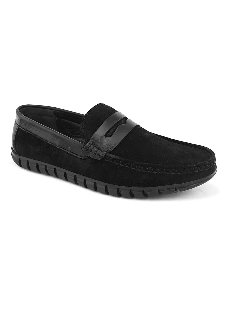fashion victim Men black leather loafer’s
