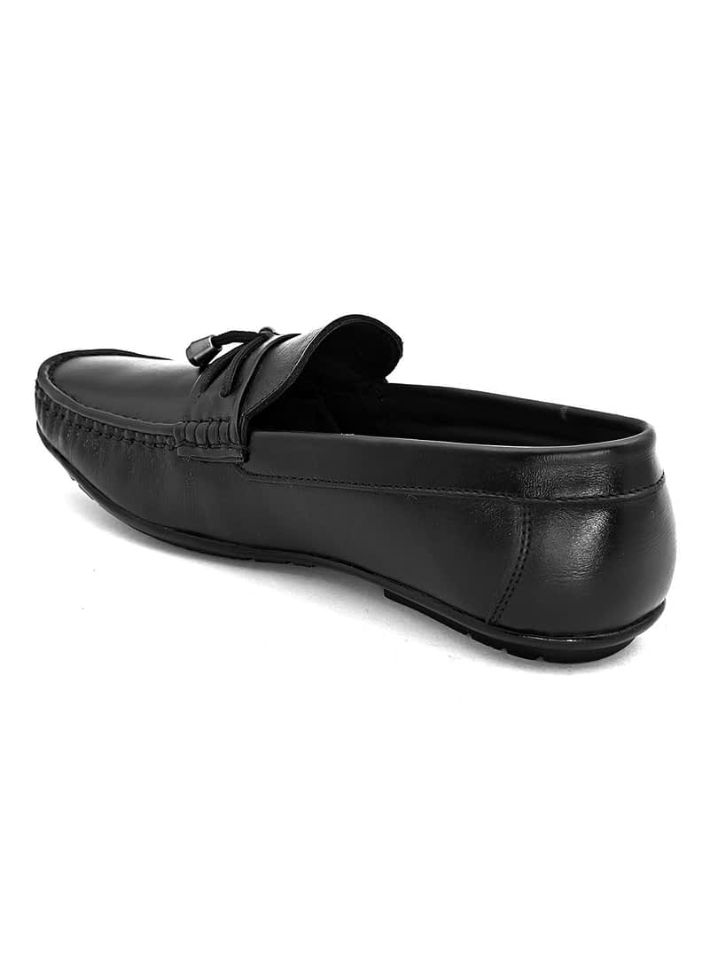 Fashion Victim Men Black Leather Loafers